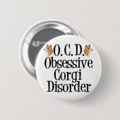 Obsessive Corgi-Störung Button (Vorne & Hinten)