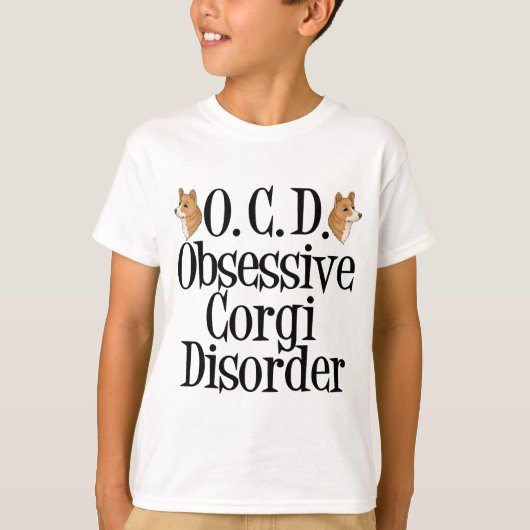 Obsessive Corgi-Störung Funny Kids T-Shirt (Vorderseite)