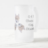 Obsessive Corgi-Störung Mattglas Bierglas (VorderseiteRechts)