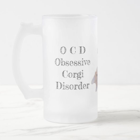 Obsessive Corgi-Störung Mattglas Bierglas (Links)