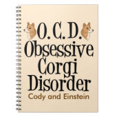 Obsessive Corgi-Störung Notizblock (Vorderseite)