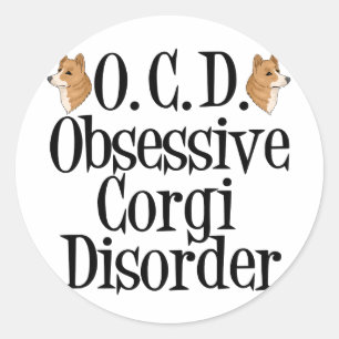 Obsessive Corgi-Störung Runder Aufkleber