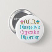 Obsessive Cupcake-Störung Button (Vorne & Hinten)