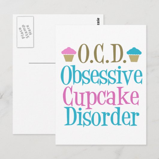 Obsessive Cupcake-Störung Postkarte (Vorne/Hinten)