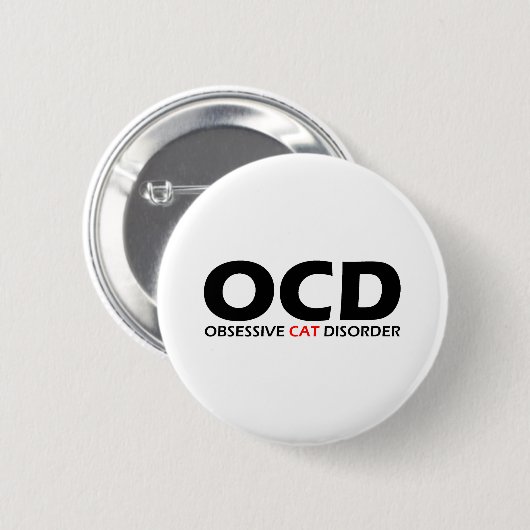 Obsessive Katzenkrankheit Button (Vorne & Hinten)