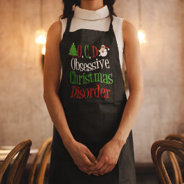Obsessive Weihnachtskrankheit Funny Holiday Schürze