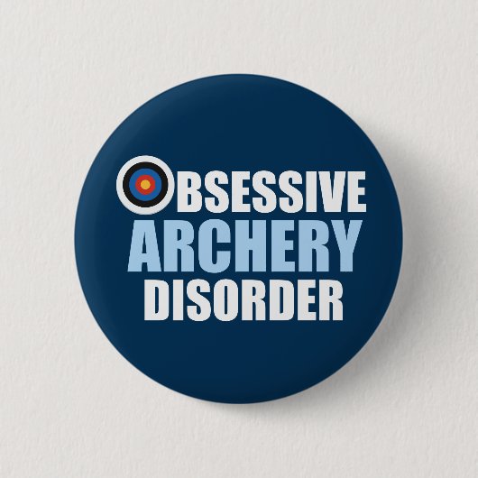 Obsessiver Archery-Disput Funny Archer Button (Vorderseite)