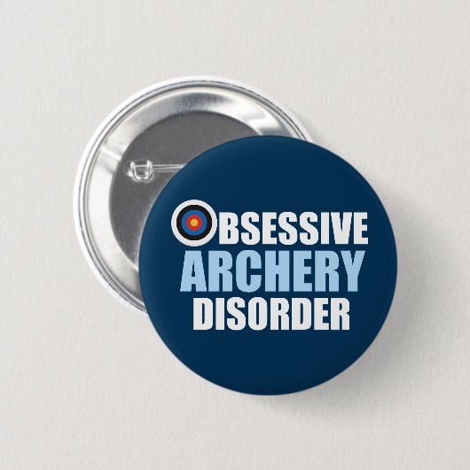 Obsessiver Archery-Disput Funny Archer Button (Vorne & Hinten)