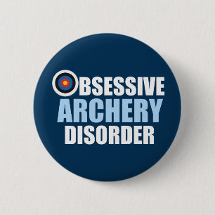 Obsessiver Archery-Disput Funny Archer Button