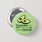 Obsessiver Avocado-Syndrom Cool grün Button (Vorne & Hinten)