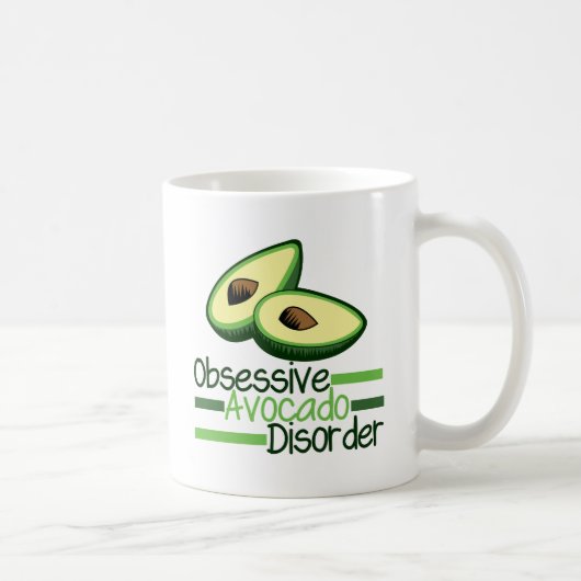 Obsessiver Avocado-Syndrom Cool grün Kaffeetasse (Rechts)