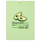 Obsessiver Avocado-Syndrom Cool grün Klemmbrett (Rückseite)