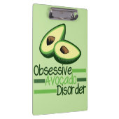 Obsessiver Avocado-Syndrom Cool grün Klemmbrett (Rechts)