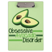 Obsessiver Avocado-Syndrom Cool grün Klemmbrett (Vorderseite)