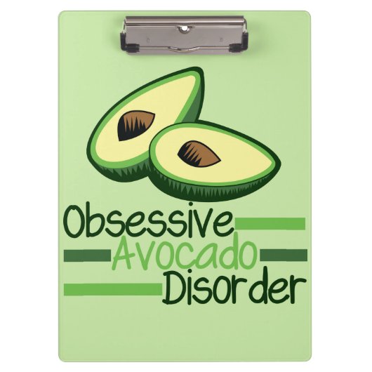 Obsessiver Avocado-Syndrom Cool grün Klemmbrett (Vorderseite)