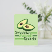 Obsessiver Avocado-Syndrom Cool grün Postkarte (Stehend Vorderseite)