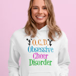 Obsessiver Cheer Disease Funny Cheerleader Hoodie<br><div class="desc">Obsessiver Cheer Disorder hilft bei der Cheerleader. Niedliches Sweatshirt für einen Cheerleader im Kopf mit einem Doppel-Herkie-Jump über bunt,  lustig zu schreiben.</div>