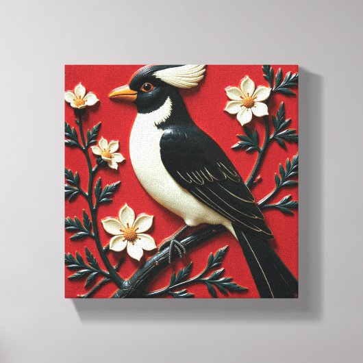 Obsidian and Ivory Perch Leinwanddruck (Vorderseite)