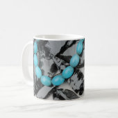 Obsidian Arrowheads & Turquoise Glass Beads Kaffeetasse (Vorderseite Links)
