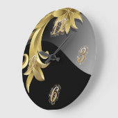 Obsidian Bling Wall Clock Große Wanduhr (Winkel)