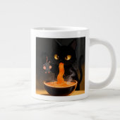 Obsidian Cat & Daring Mouse – Midnight Ramen Feast Jumbo-Tasse (Rechts)