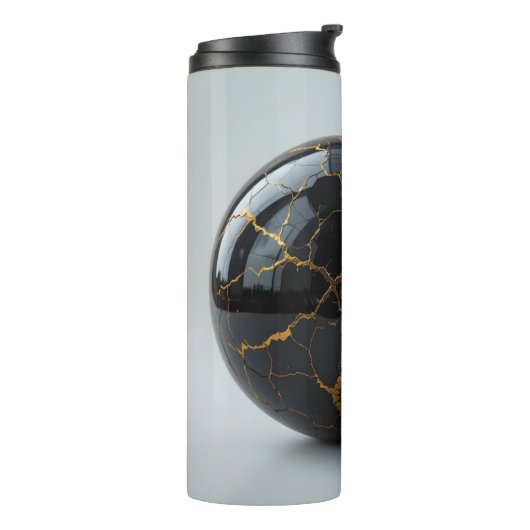 Obsidian Kintsugi Sphere Thermosbecher (Nach links gedreht)