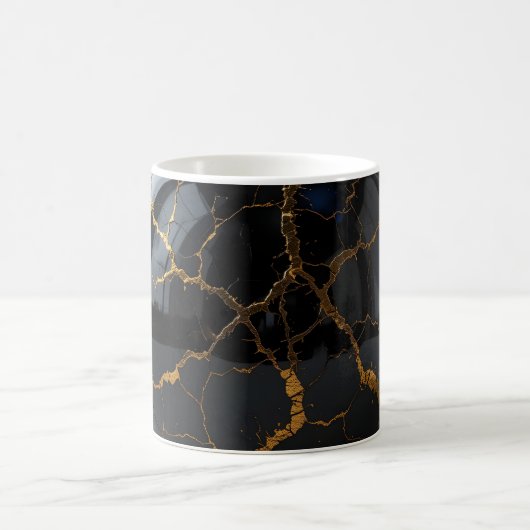 Obsidian Kintsugi Sphere Verwandlungstasse (Mittel)