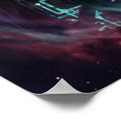 Obsidian Mechanischer Nebel Kunst Poster (Ecke)