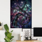 Obsidian Mechanischer Nebel Kunst Poster (Heimbüro)