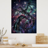 Obsidian Mechanischer Nebel Kunst Poster (Küche)