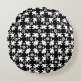 Obsidian-Medaillon Rundes Kissen