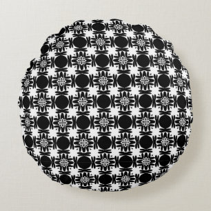 Obsidian-Medaillon Rundes Kissen