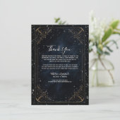 Obsidian Oracle Midnight Elegance Shimmer Wedding Einladung (Stehend Vorderseite)