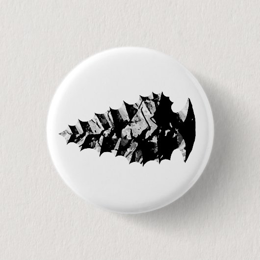 Obsidian-Pfeil-Kopf-Knopf Button (Vorderseite)