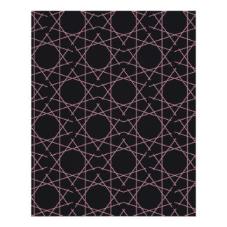 Obsidian-Rosen-Geometrie-Muster-Plakat Poster