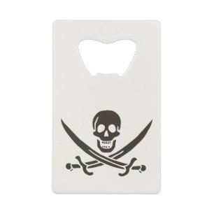 Obsidian-Schädel-Schwerter Piratenflagge von Calic Geldbeutel Flaschenöffner