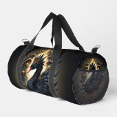 Obsidian-Schwan der stillen Gnade – Dark Fantasy Duffle Bag (Rechte Ecke)
