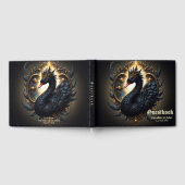 Obsidian-Schwan der stillen Gnade – Dark Fantasy Gästebuch (Voll)