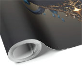 Obsidian-Schwan der stillen Gnade – Dark Fantasy Geschenkpapier (Rolleneckpunkt)
