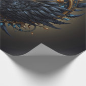 Obsidian-Schwan der stillen Gnade – Dark Fantasy Geschenkpapier (Ecke)