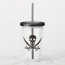 Obsidian Skull Schwerter Pirate Flag Calico Jack Acryltrinkbecher