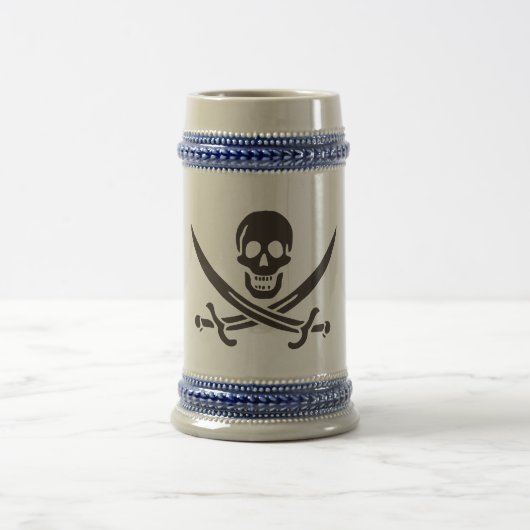Obsidian Skull Schwerter Pirate Flag Calico Jack Bierglas (Mittel)