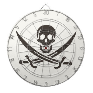 Obsidian Skull Schwerter Pirate Flag Calico Jack Dartscheibe