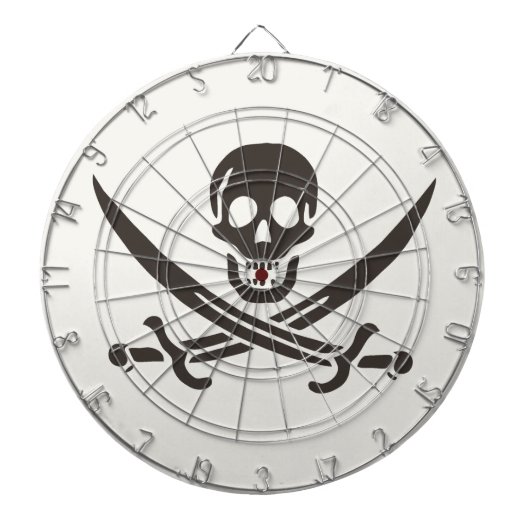 Obsidian Skull Schwerter Pirate Flag Calico Jack Dartscheibe (vorne)