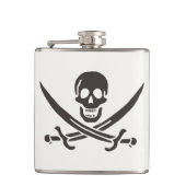 Obsidian Skull Schwerter Pirate Flag Calico Jack Flachmann (Vorderseite)