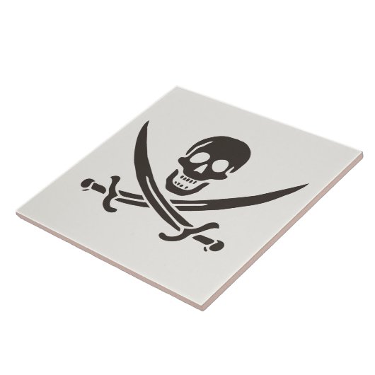 Obsidian Skull Schwerter Pirate Flag Calico Jack Fliese (Seite)