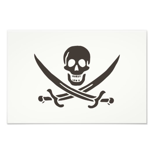 Obsidian Skull Schwerter Pirate Flag Calico Jack Fotodruck (Vorne)