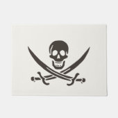 Obsidian Skull Schwerter Pirate Flag Calico Jack Fußmatte (Vorderseite)