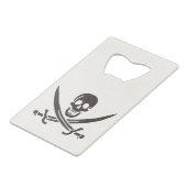 Obsidian Skull Schwerter Pirate Flag Calico Jack Geldbeutel Flaschenöffner (Vorderseite Schrägansicht)