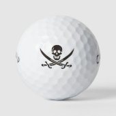 Obsidian Skull Schwerter Pirate Flag Calico Jack Golfball (Vorderseite)
